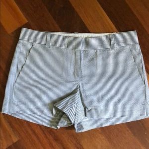 J. Crew Seersucker Shorts Gray Sz 0